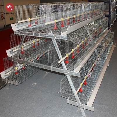 Good Quality 3 Tiers A Frame Broiler Breeder Battery Chicken Cages Layer Chicken Cage